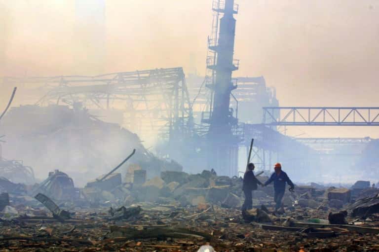 Explosion de l'usine AZF à Toulouse, le 21 septembre 2001. © Pascal Pavani, AFP Archives