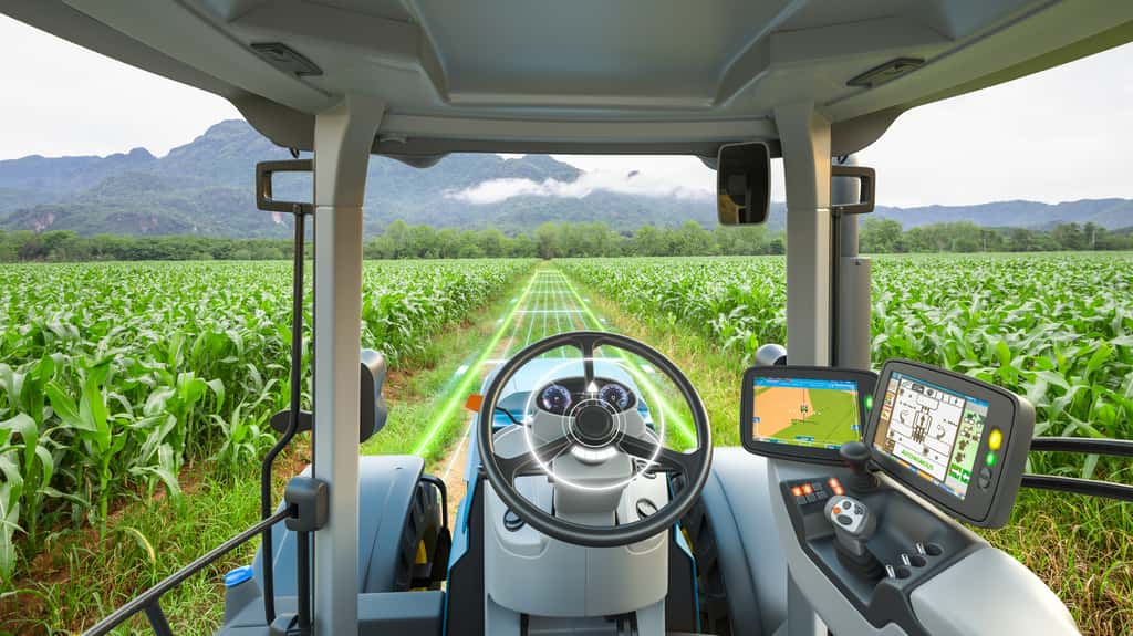 Les tracteurs sont maintenant équipés de GPS. © kinwun, Adobe Stock