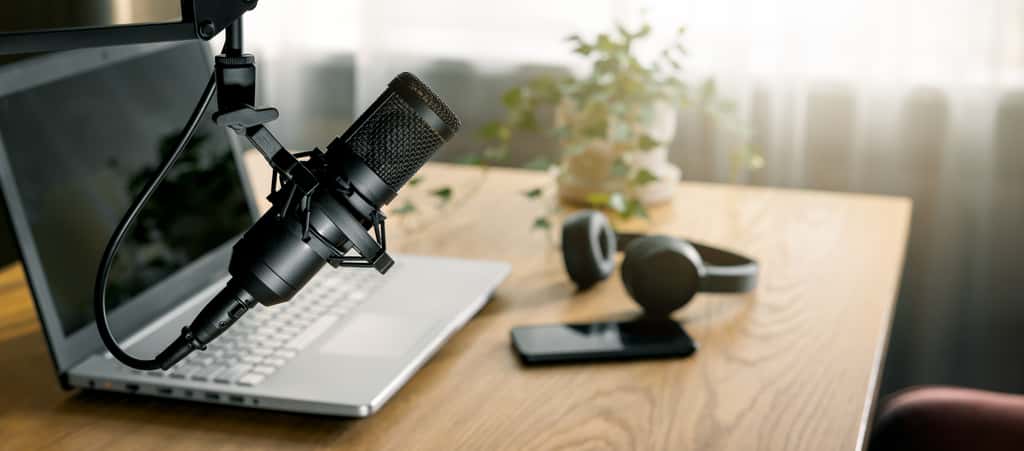  Il est possible d'associer un microphone à un casque audio. © ronstik, Adobe Stock