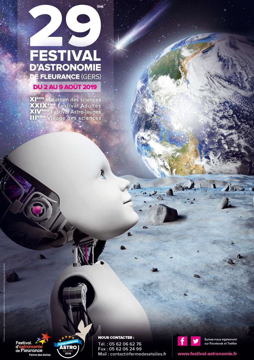 Affiche de la 29<sup>e</sup> édition du Festival d'astronomie de Fleurance. © Ferme des étoiles, Festival d'astronomie de Fleurance