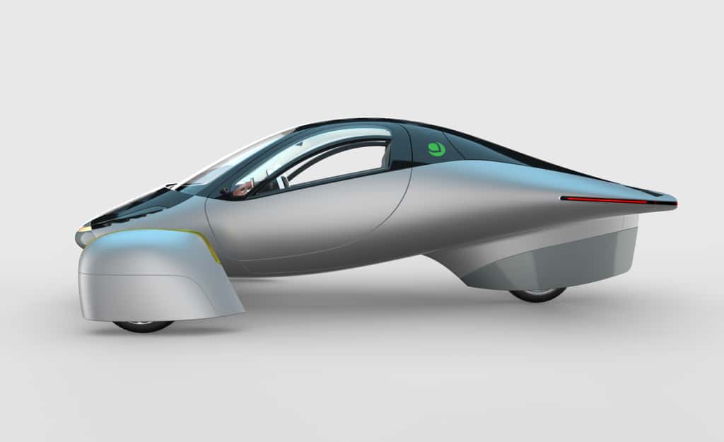 L’Aptera, première voiture solaire à l’autonomie quasi illimitée. © Aptera Motors