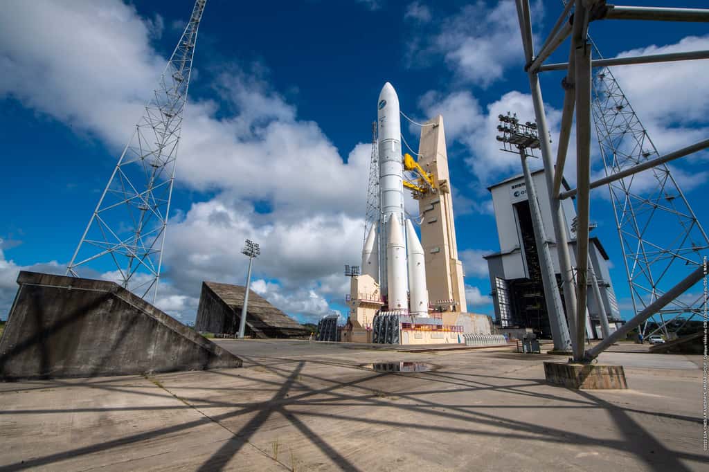 Ariane 6 lors de ses essais combinés en juin 2023. © ESA, ArianeGroup