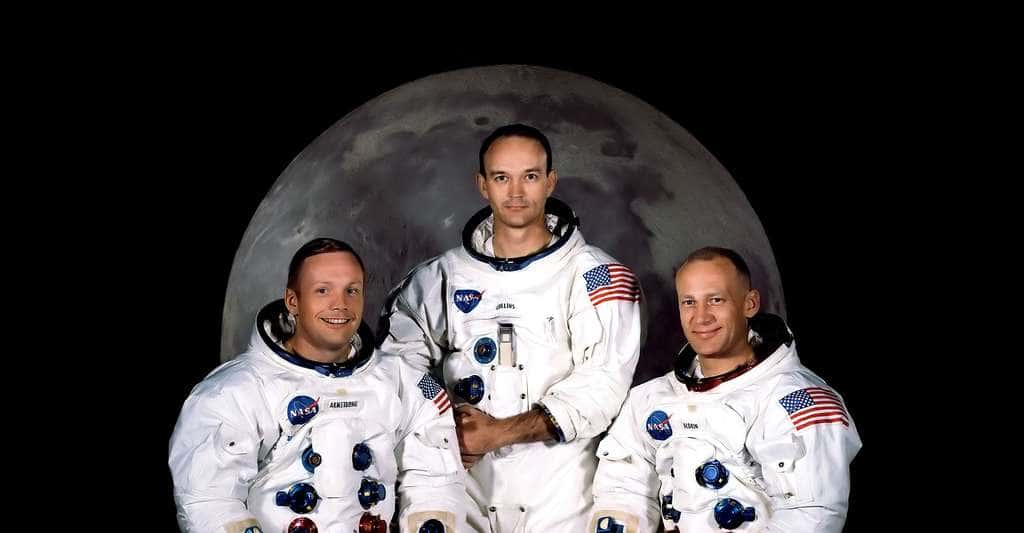 Les trois astronautes de la mission Apollo 11 : de gauche à droite, Neil Armstrong, Michael Collins et Edwin Aldrin. © Nasa, DP