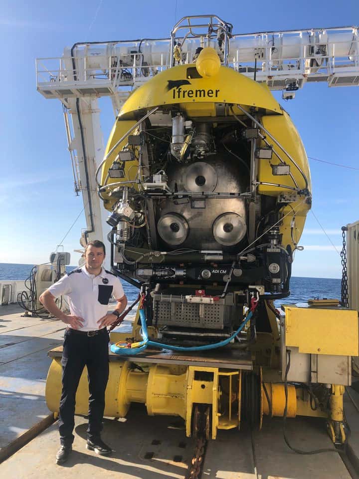 Arnaud Prost a récemment réalisé une plongée à 2 400 mètres profondeur à bord du sous-marin Nautile de l'Ifremer, ce qui étend son expérience en milieu confiné et extrême ! © Ifremer