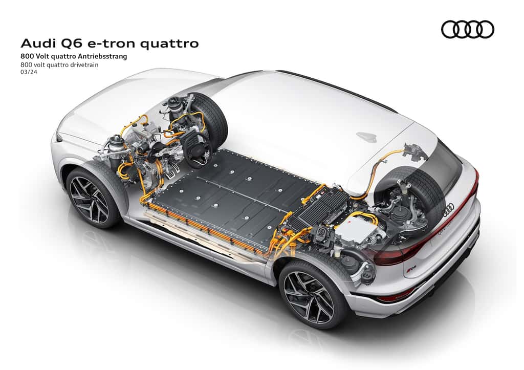 Entre la réduction du poids, de la taille et l'arrivée de nouveaux composants, les modèles électriques sont plus efficients. © Audi