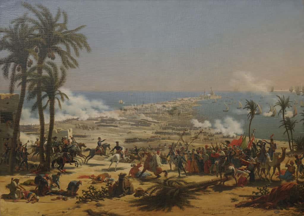 Bataille d'Aboukir, 25/07/1799, par Louis François Lejeune en 1804. Collections du Château de Versailles. © Wikimedia Commons, domaine public.