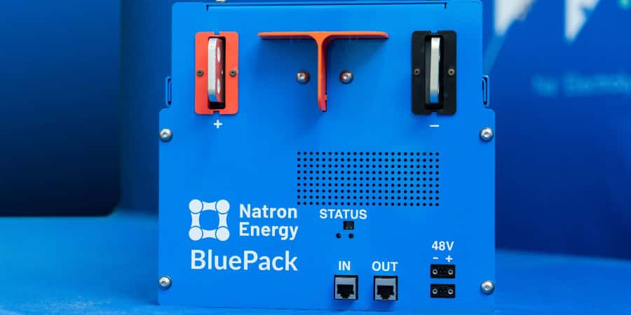 Type de batteries sodium-ion que construit Natron Energy à Holland (États-Unis). © Natron Energy