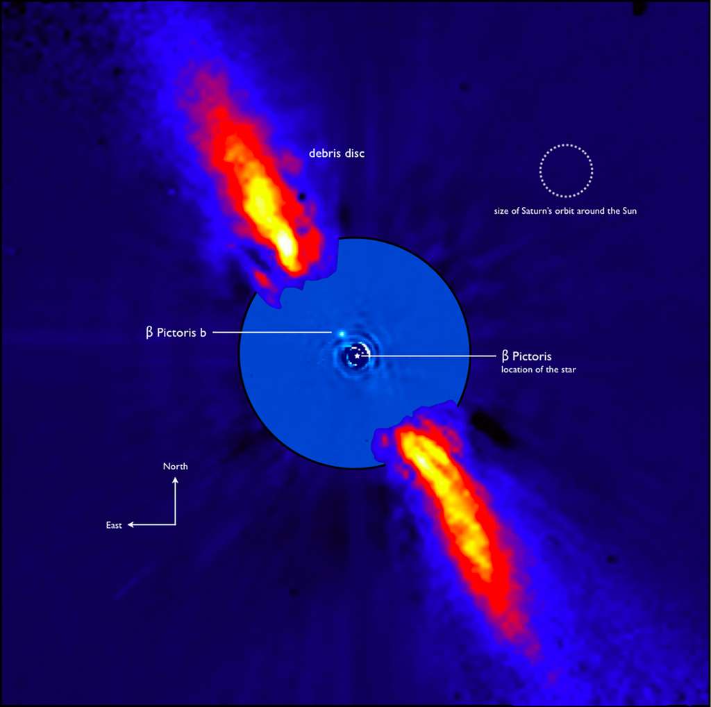 Beta Pictoris B observé par l'instrument Naco. © ESO / A.-M. Lagrange et <em>al.</em>