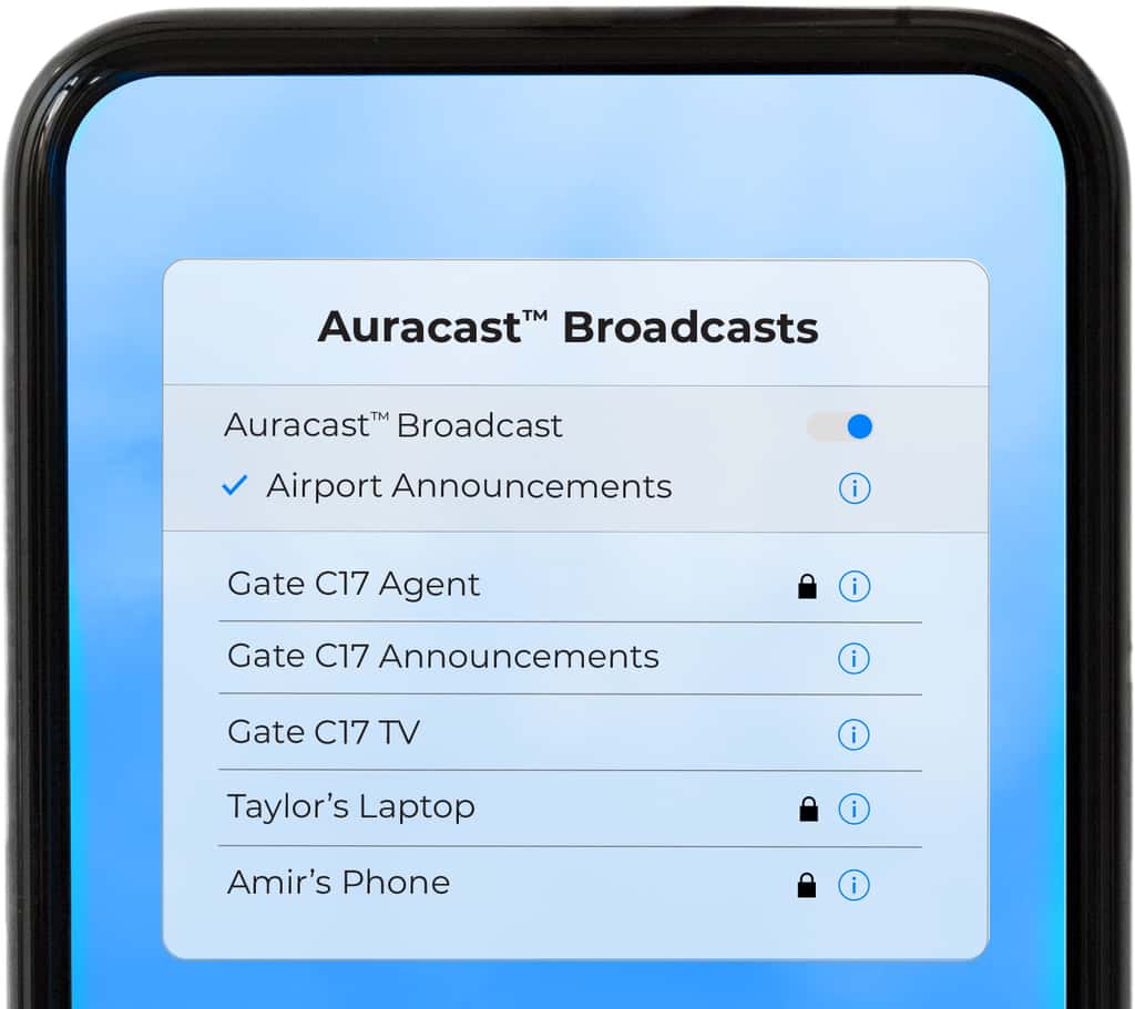 Se connecter aux diffusions Auracast sera aussi simple que de se connecter en Wi-FI. © Bluetooth SIG