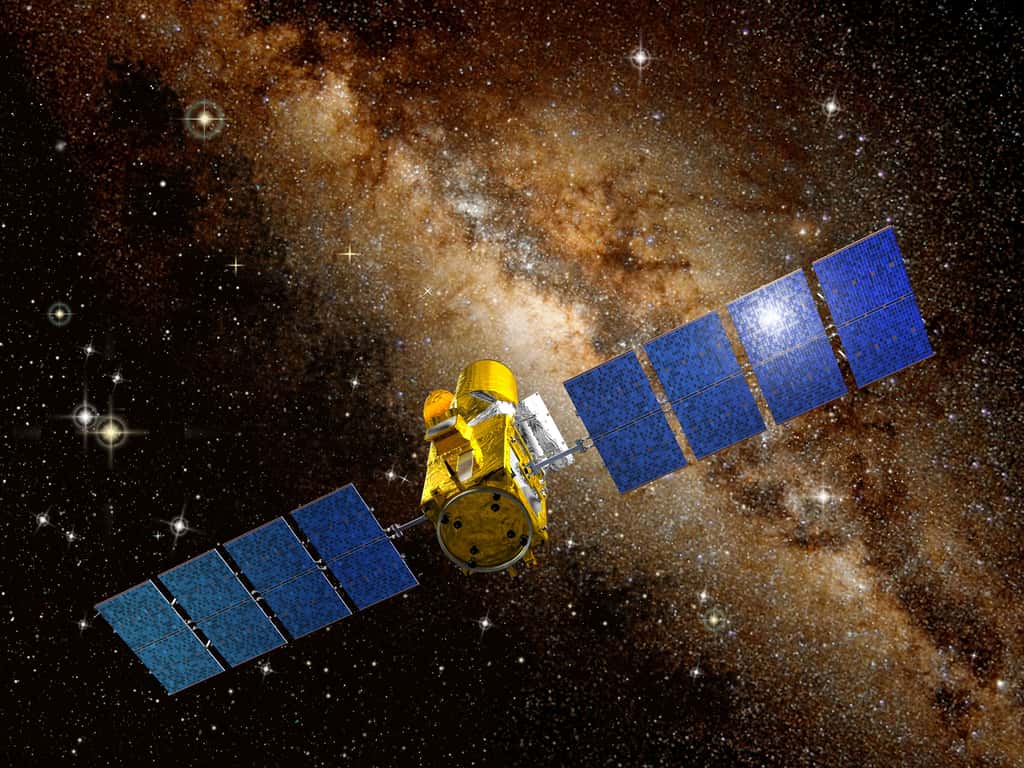 Lancé en 2006, Corot fut le premier télescope en orbite destiné à la recherche d’exoplanètes, notamment rocheuses. Le satellite fut désactivé en 2014. © Cnes, D. Ducros 