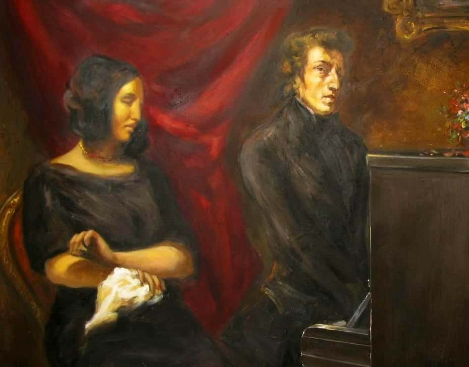 George Sand et Frédéric Chopin d'après Eugène Delacroix © Wikimédia Commons, domaine public