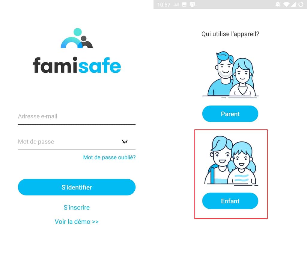 Configurez FamiSafe sur le smartphone de votre enfant. ©Wondershare