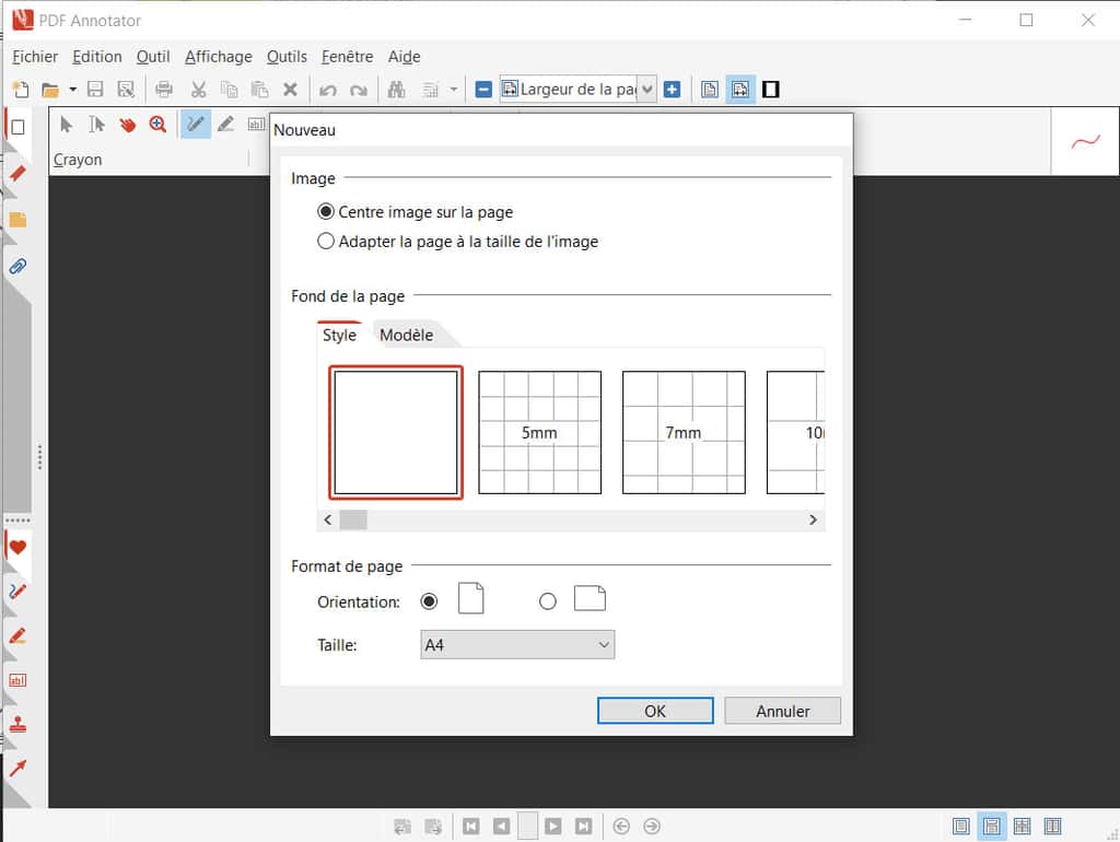 Ouverture d'un nouveau document avec PDF Annotator © GRAHL software design