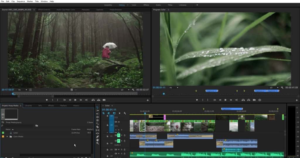 Adobe Premiere Pro CC intègre de manière intelligente les workflows. © Adobe