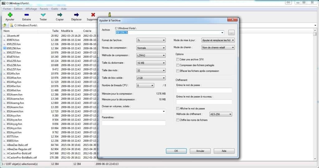 Logiciel de compression et d'archivage 7-zip © 7-zip