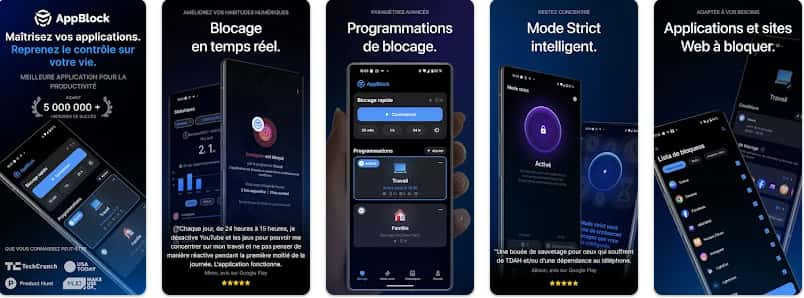 Bloquer les applications qui vous distraient © MobileSoft s.r.o.