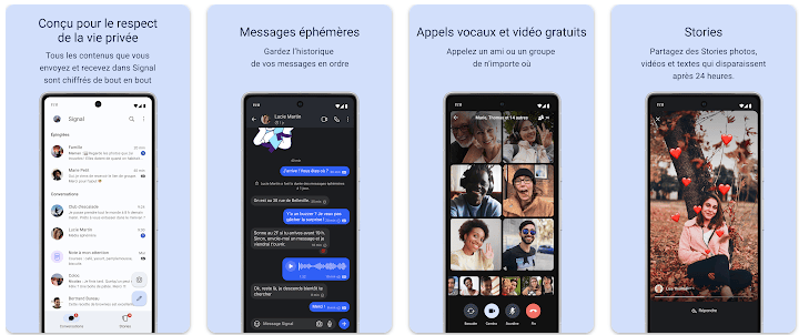 Profitez de la messagerie sécurisée de Signal © Signal Foundation