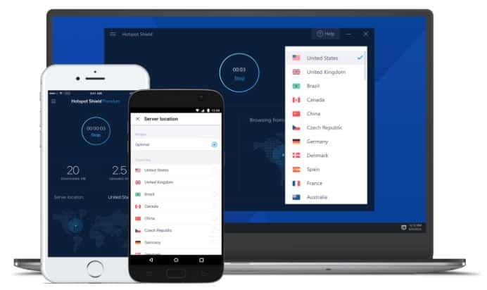 Protégez votre vie privée avec le VPN Hotspot Shield © AnchorFree