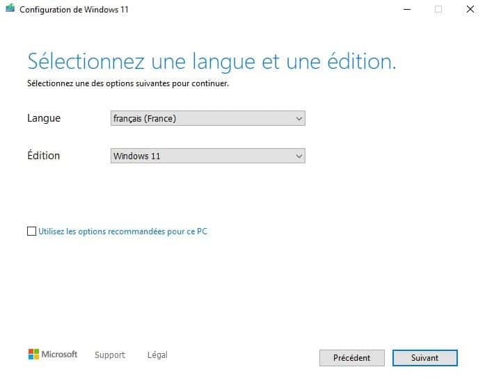 Windows 11 Media Creation Tool © Microsoft