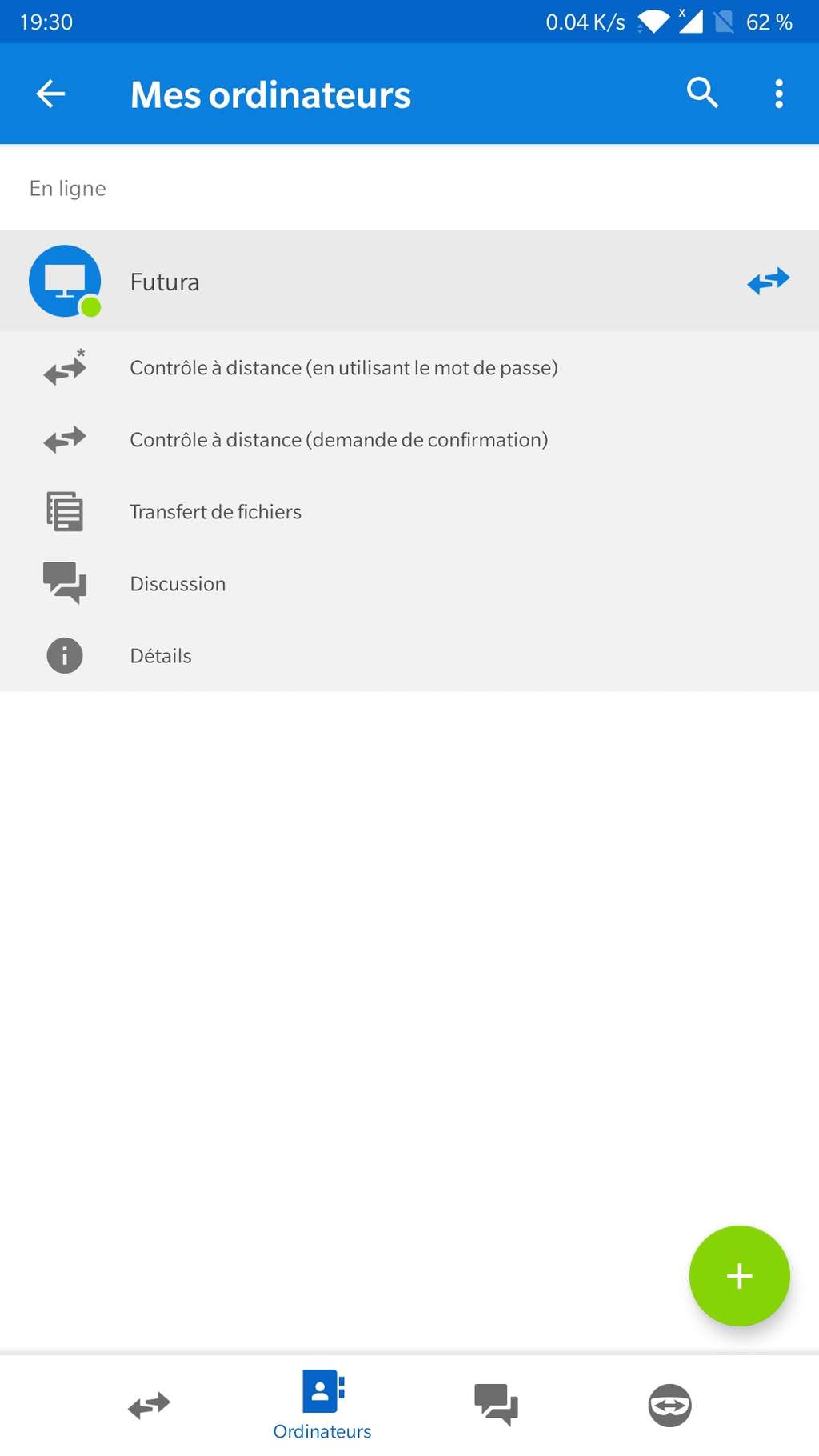 En connectant un compte TeamViewer à l’application, on peut accéder à l’ordinateur sans saisir l’ID. © TeamViewer GmbH