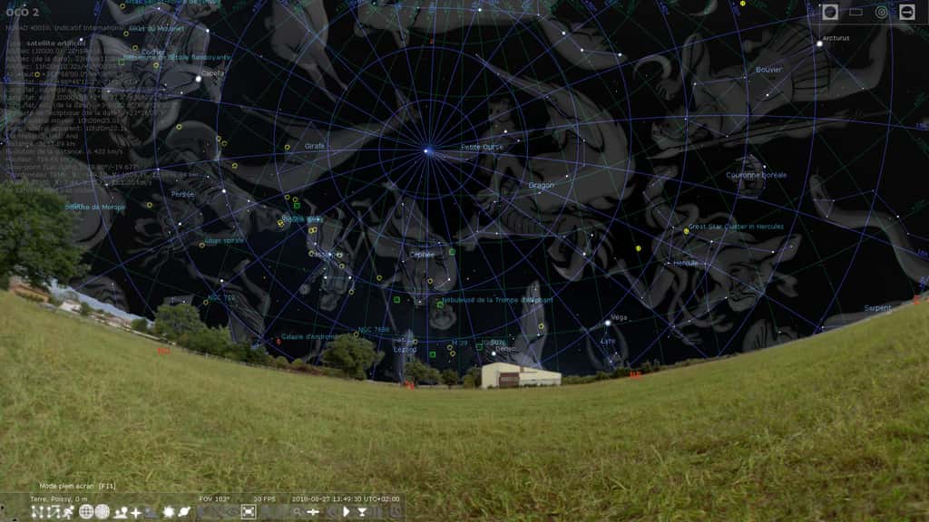 Stellarium est un logiciel de planétarium avec un catalogue d'objets célestes très complet. © Stellarium.org