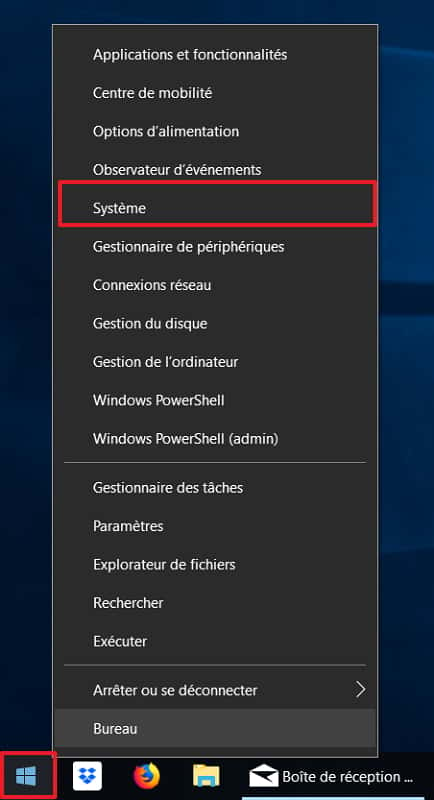 Il faut commencer par un clic droit sur l’icône de démarrage Windows. © Microsoft