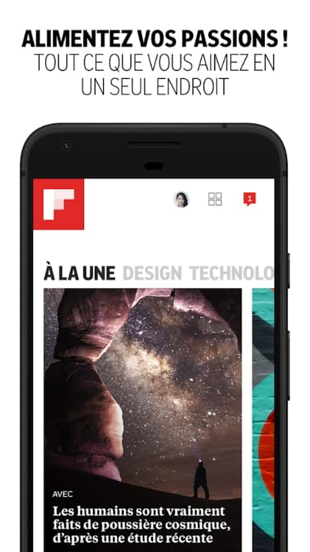 Flipboard crée des magazines intelligents à partir de vos centres d’intérêt. © Flipboard Inc.