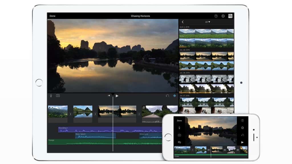iMovie contient des filtres et effets spéciaux facilement utilisables grâce à l’interface épurée. © Apple