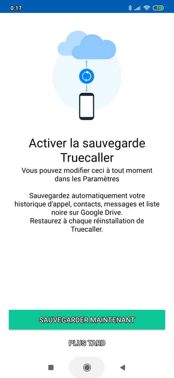 Vous pouvez sauvegarder vos données sur Google Drive. © True Software Scandinavia AB