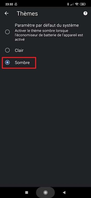Le mode sombre est désormais actif ! © Google Inc.