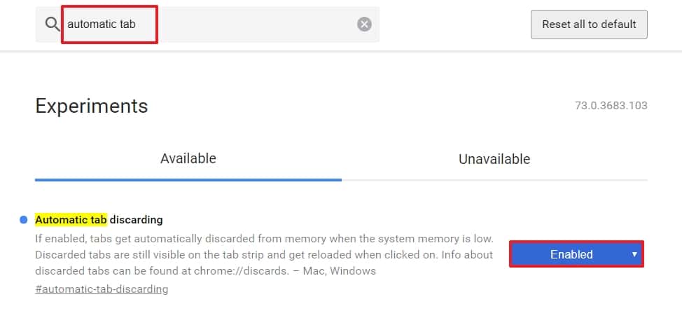 « Automatic tab discarding » permet de mieux gérer l’allocation de votre mémoire vive. © Google Inc.