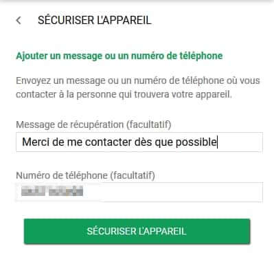 Laissez un message et un numéro de téléphone pour être contacté plus facilement. © Google