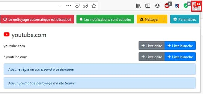 Ajoutez des sites à votre liste blanche et votre liste grise avec Coookie AutoDelete. © Kenny Do