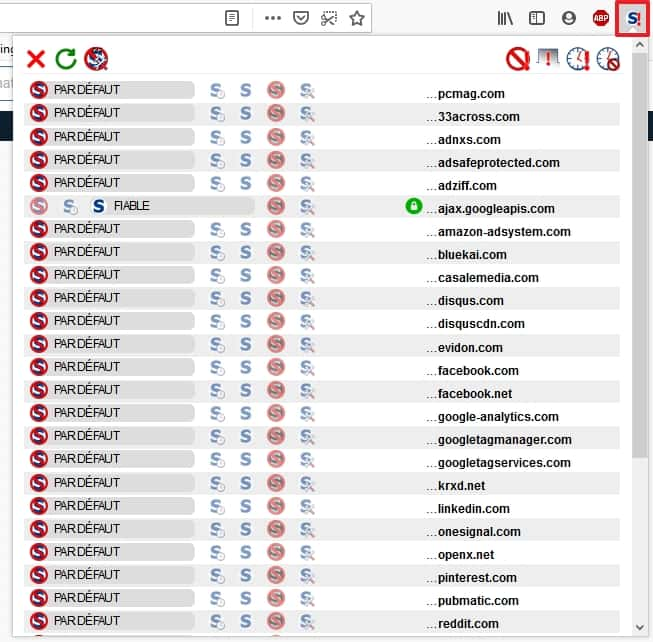 NoScript Security Suite permet de gérer les problèmes en rapport avec Flash, JavaScript, etc. © Giorgo Maone