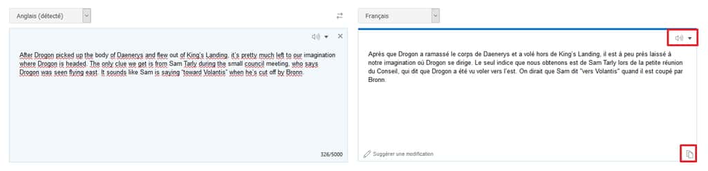 Bing Translator offre une qualité de traduction correcte dans 63 langues. © Microsoft