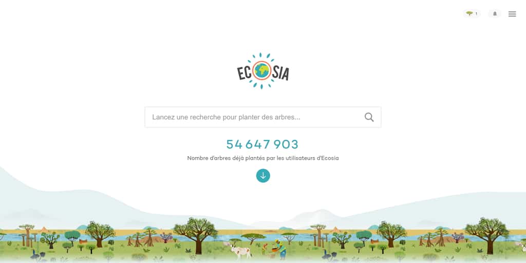 Faire des recherches avec Ecosia permet de participer à la reforestation partout dans le monde. © Ecosia GmbH