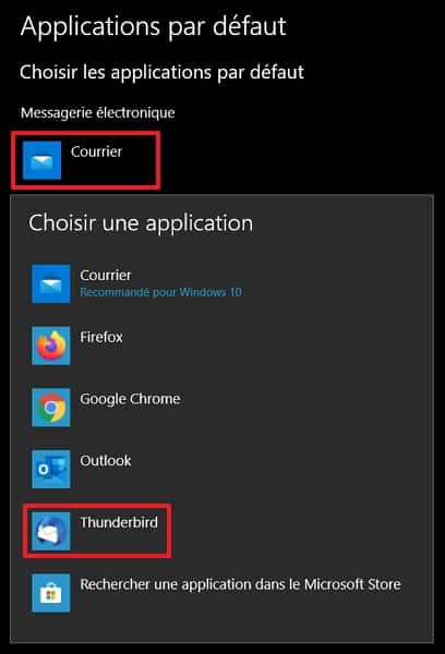 Choisissez en quelques secondes vos nouvelles applications par défaut. © Microsoft