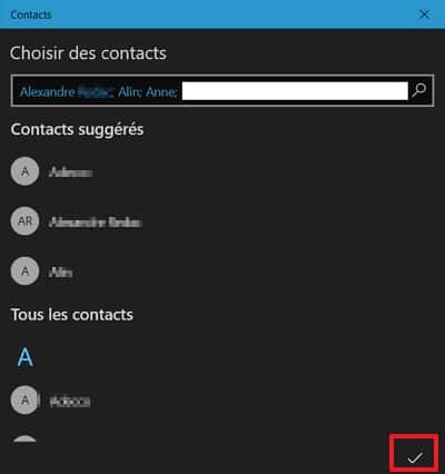 Ajoutez les contacts prioritaires. © Microsoft