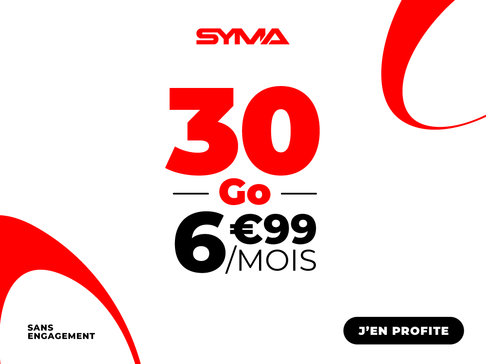 Syma Mobile casse le prix de son forfait 30 Go © Syma 