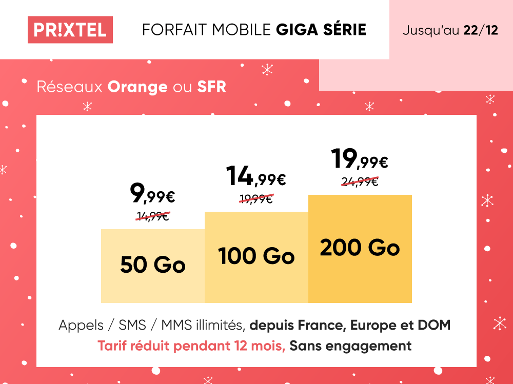 Forfait Ajustable Giga Série en promotion © Prixtel