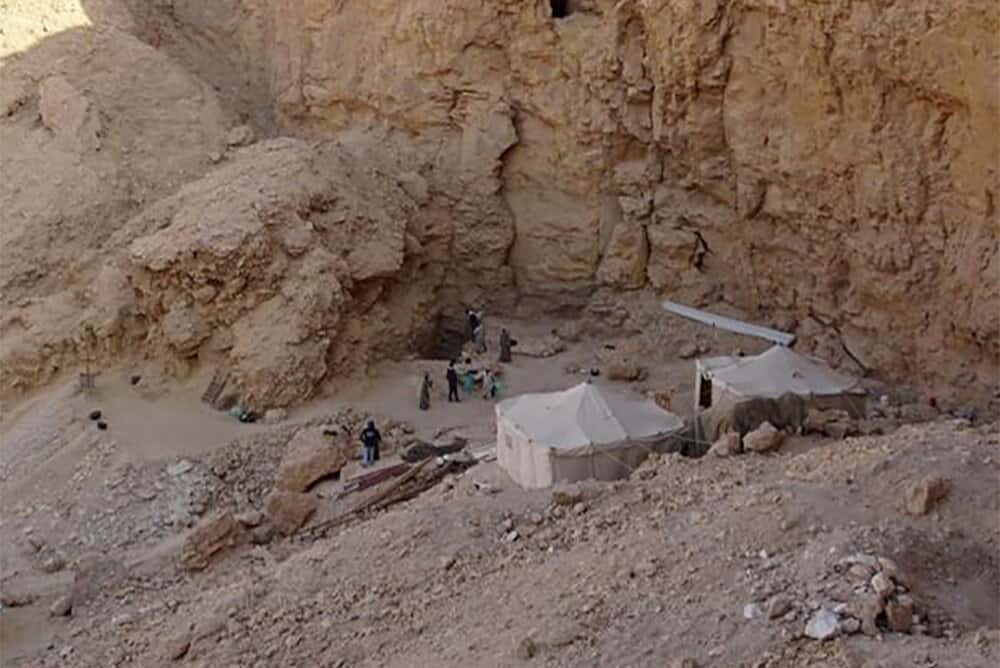 La tombe retrouvée est dans un mauvais état de conservation. © Ministère du Tourisme et des Antiquités, AFP, 2023