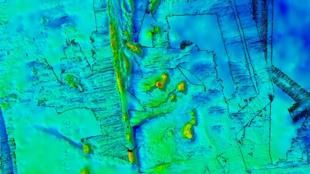 Les scientifiques ont découvert dans la zone étudiée une chaîne de monts sous-marins au large de l'Antarctique, composée notamment de volcans aujourd'hui éteints. © FOCUS Voyage / CSIRO