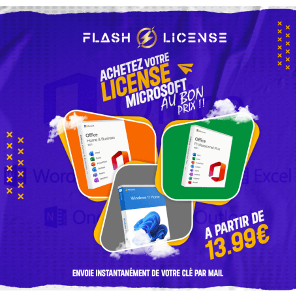 Flash License, un revendeur français agréé par Microsoft. © Flash License