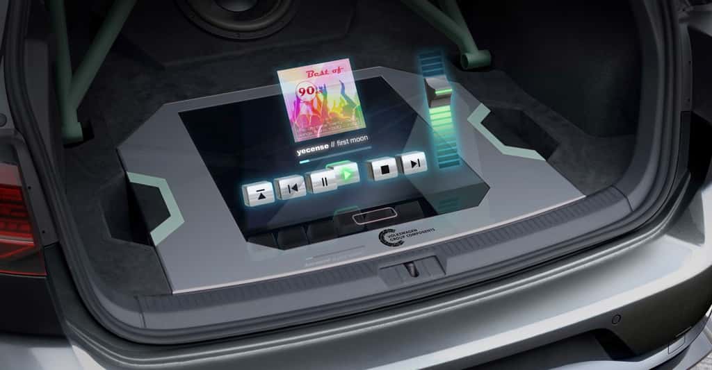L’interface holographique de la Golf GTI Aurora de Volkswagen. © Volkswagen