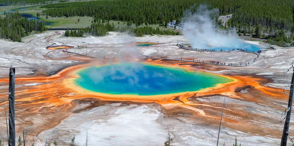 Le supervolcan est alimenté par un gigantesque réservoir magmatique. © Jim Peaco, <em>National Park Service</em>