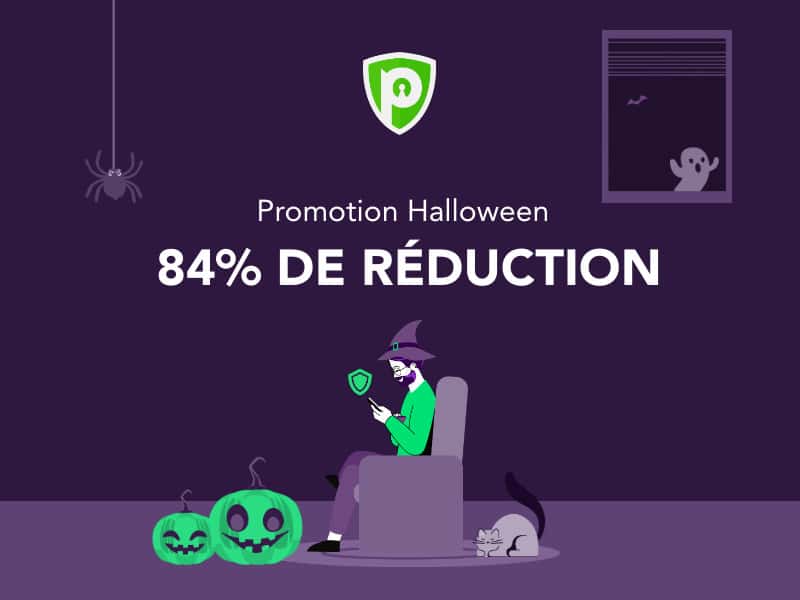 L'offre Halloween de PureVPN, un bon plan pour bénéficier d'un abonnement à moindre coût et connecter jusqu'à 10 appareils en simultané. ©PureVPN