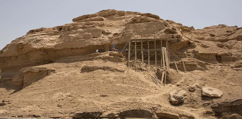 L’un des sites archéologiques de fouilles proches de la ville antique de Nekheb en Égypte. © <em>Yale University, Ministry of Antiquities</em>