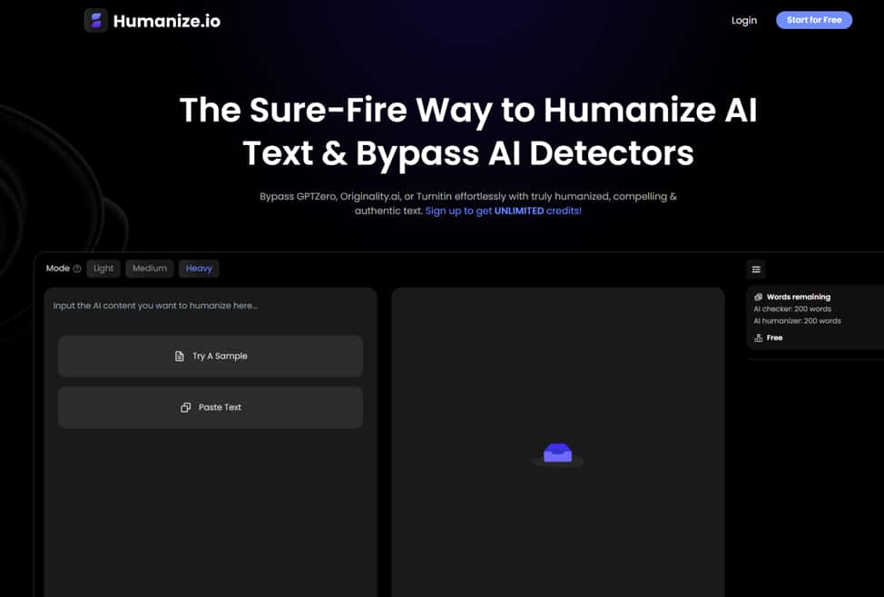 Humanize.io, le meilleur humaniseur d’IA pour les utilisateurs professionnels. © Humanize.io 