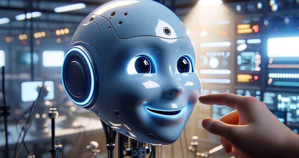 Image générée à l'aide d'une IA pour illiustrer un robot qui se rapproche des capacités d'Emo. © XD, Futura avec DALL-E