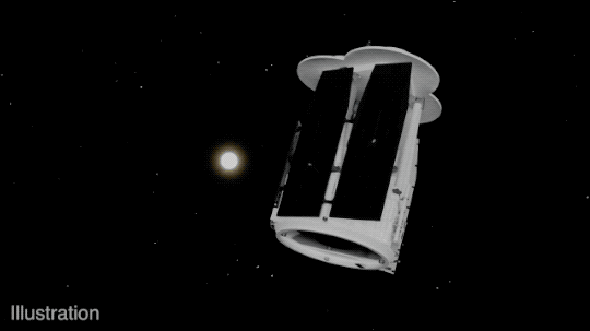 Animation du déploiement dans l'espace du satellite IXPE. © Nasa
